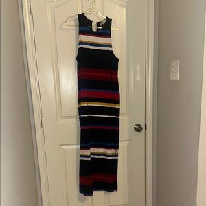 Striped Sleeveless Maxi Dress